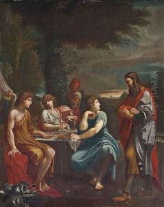 Abraham And The Three Angels by Ludovico Carracci