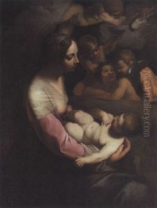 The Madonna And Child With Putti by Ludovico Carracci