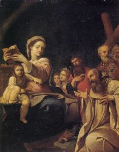 The Madonna And Child With Saints Catherine Of Alexandria, Agnes, Romuald, Paul, Peter And Andrew