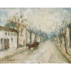 Rue Avec Cheval Et Charrette Rue Avec Cheval Et Charrette