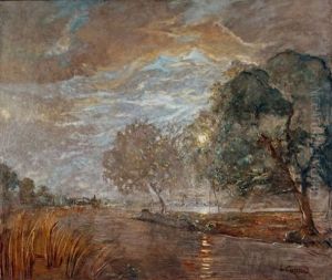 Paysage Au Clair De Lune