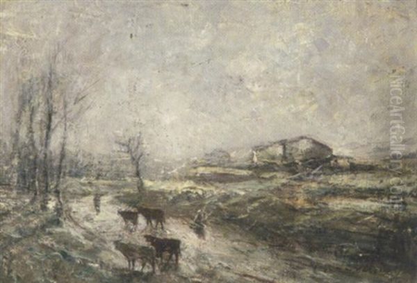 Hiver, Le Retour Du Troupeau - view 1