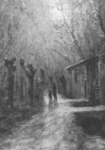 Figurenpaar Auf Einem Waldweg Figurenpaar Auf Einem Waldweg