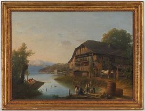 Maison De Paysan Allemand Au Bord Du Lac De Thoune