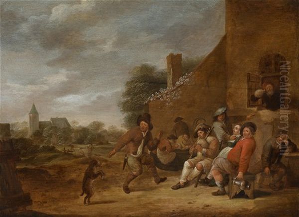 Eine Frohliche Gesellschaft Vor Einem Wirtshaus - view 1