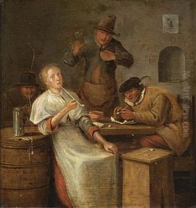 Peasants Drinking And Smoking In An Interior Peasants Drinking And Smoking In An Interior