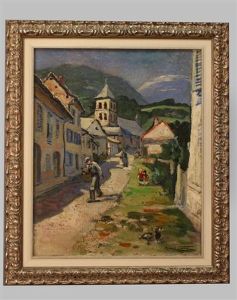 Rue D'un Village De Montagne by Raoul Carre