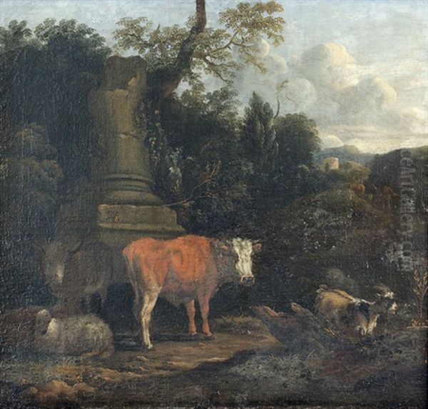 Idyllische Landschaft Mit Vieh - view 1