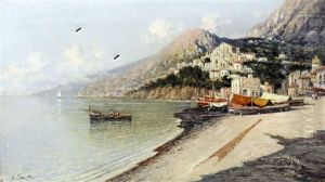 Neapolitan Views (3 Works) by Giuseppe Carrelli