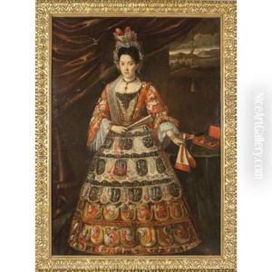 Ritratto Di Nobildonna In Abiti Spagnoli Con Ventaglio