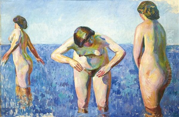 Les Trois Baigneuses Nues - view 1