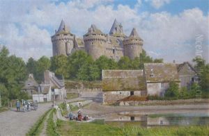 Chateaubriand - Combourg Near Dinan by John Mulcaster Carrick