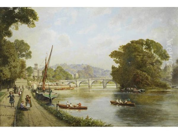 Boating On The Thames At Richmond - view 1