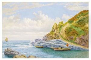 Prussia Cove, Marazion Bay, Cornwall by John Mulcaster Carrick
