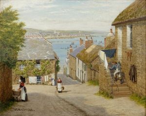 Coastal Village Street Scene Coastal Village Street Scene