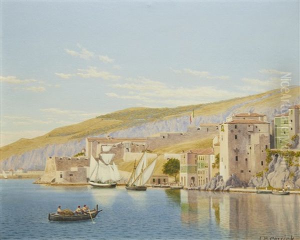 View Of Villefranche-sur-mer by John Mulcaster Carrick
