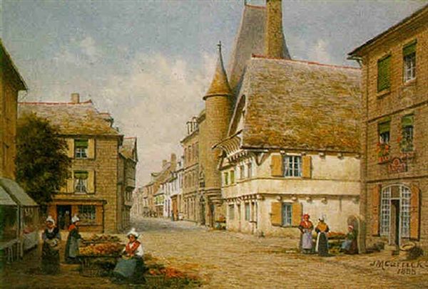 In The Market Place, Pontivy, Brittainy - view 1