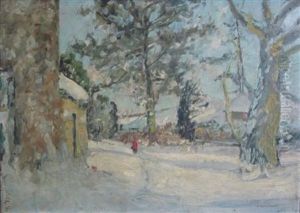 Snow In A Speyside Garden by William Arthur Carrick