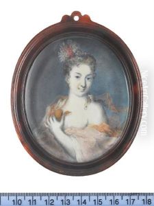 A Lady Personifying Vigilance, Holding A Golden Apple To Her Breast, Wearing A Pink Mantle And Gold Veil, Her Upswept Hair Dressed With Flowers A Lady Personifying Vigilance, Holding A Golden Apple To Her Breast, Wearing A Pink Mantle And Gold Veil, Her Upswept Hair Dressed With Flowers