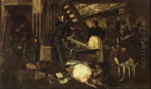 Le Marche Aux Poissons A Paris by Albert-Ernest Carrier-Belleuse
