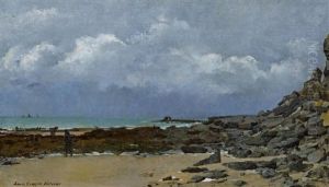 Bretonische Kuste by Louis Robert Carrier-Belleuse
