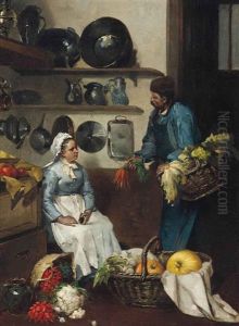 Delivering Groceries by Louis Robert Carrier-Belleuse