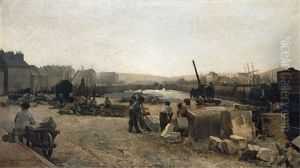 Marble Quarry Block Site Workers by Louis Robert Carrier-Belleuse
