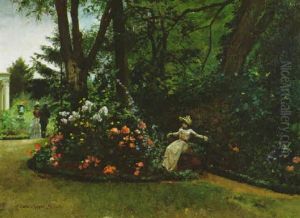 Afternoon Repose In The Park by Louis Robert Carrier-Belleuse