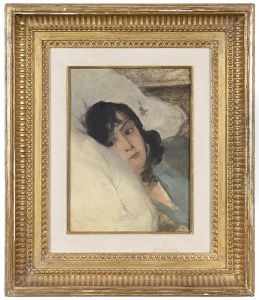 Woman Resting On A Pillow
