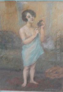La Jeune Fille Au Miroir by Pierre Carrier-Belleuse