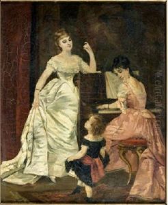 La Lecon De Piano by Pierre Carrier-Belleuse