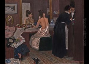 Herrenbesuch Bei Der Toilette Einer Dame by Pierre Carrier-Belleuse