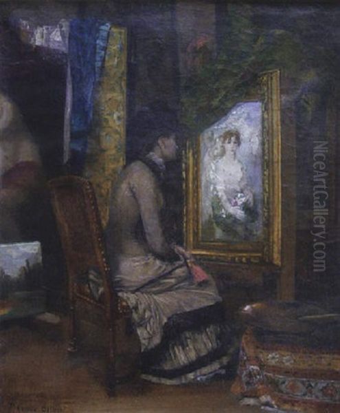 Elegante Dans L'atelier Du Peintre - view 1