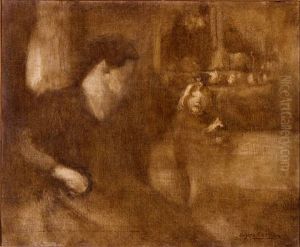 Portrait Of The Artist's Model by Eugene Carriere