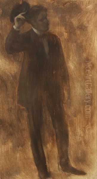 Portrait D'homme En Pied Saluant - view 1