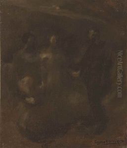 Trois Personnages Dans L'ombre