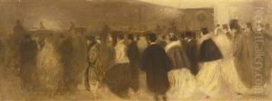 La Sortie Du Theatre by Eugene Carriere
