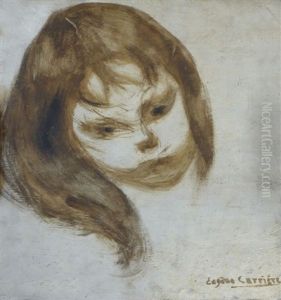 Portrait De Sa Fille by Eugene Carriere