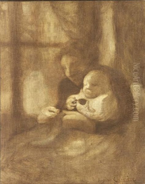 Mere Et Son Enfant Sur Ses Genoux - view 1