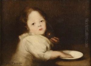 Fillette A La Pomme, Marguerite Carriere Fillette A La Pomme, Marguerite Carriere