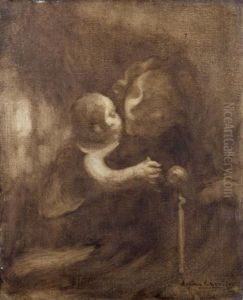Maternite Au Hochet by Eugene Carriere