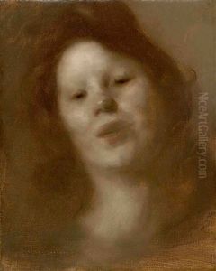 Portrait De La Fille De L'artiste by Eugene Carriere