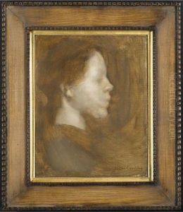 Portrait De Femme De Profil (nelly Carriere?) by Eugene Carriere