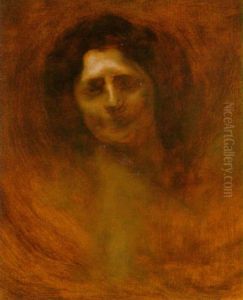 Portrait De Jeune Femme, Lucienne Breval by Eugene Carriere