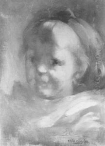 Tete De Fillette by Eugene Carriere