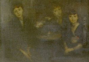Les Trois Femmes Au Cafe by Eugene Carriere