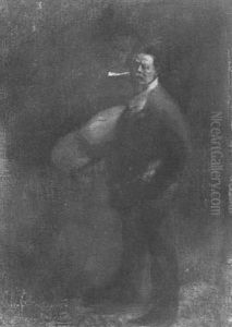 Autoportrait Dans L'atelier by Eugene Carriere