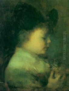L'enfant Au Petit Bouquet De Fleurs