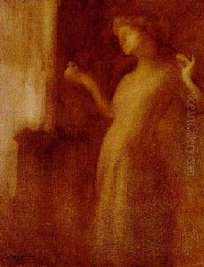 La Fileuse by Eugene Carriere