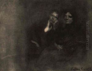 Deux Personnages En Conversation by Eugene Carriere